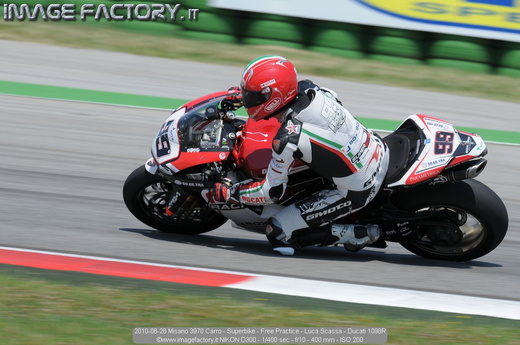 2010-06-26 Misano 3970 Carro - Superbike - Free Practice - Luca Scassa - Ducati 1098R